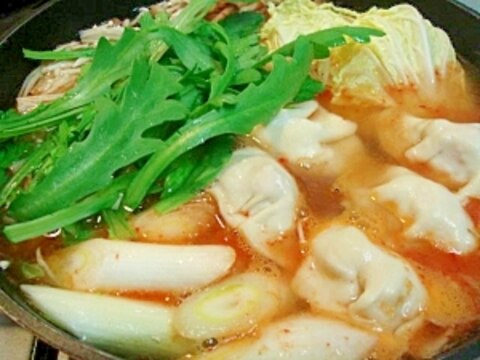 豆板醤で激辛★水餃子鍋